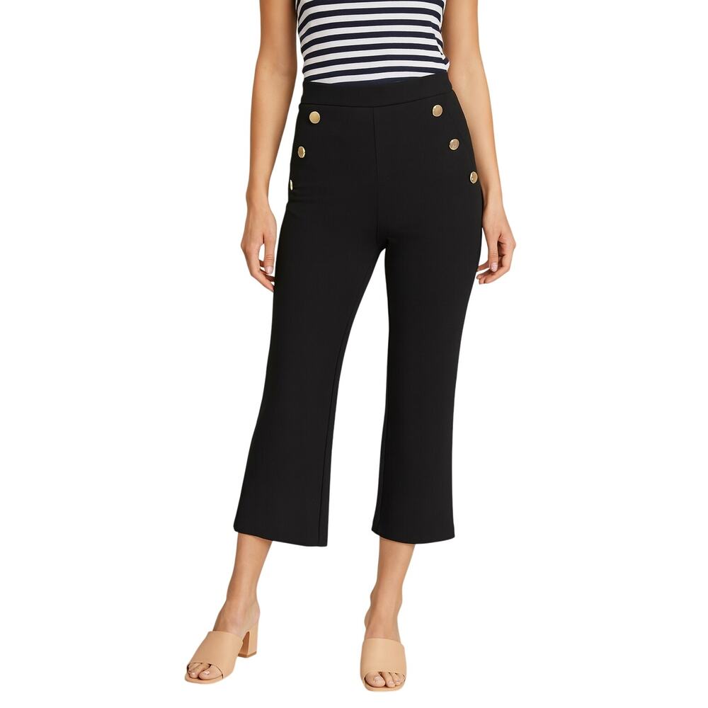 Haver & Blair London Pull On Straight Leg Cropped High Rise Pants Sz MEDIUM
